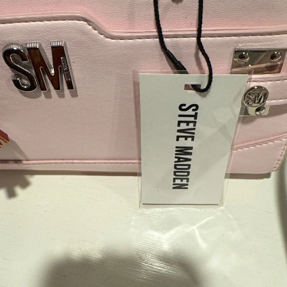 Steve Madden Pink Crossbody Bag with Red Charms - Picture 8 of 8